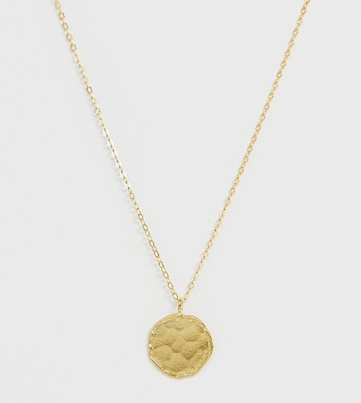 Ottoman Hands Exclusive Gold Plated Coin Necklace On Satellite Chain - Gold