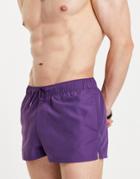 Asos Design Swim Shorts In Purple Super Short Length
