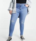 Levi's Plus 721 Hi-rise Skinny Jeans In Mid Wash Blue
