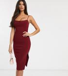 Bec & Bridge Exclusive Karina Midi Dress With Ruched Bust-red