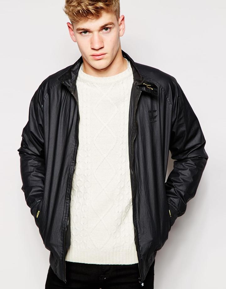 Firetrap Waxed Harrington Jacket - Black
