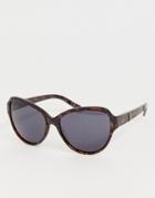 French Connection Tortoishell Oversized Sunglasses-brown