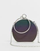 Asos Design Reflective Grab Clutch Bag-multi