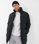 Threadbare Tall Padded Funnel Neck Jacket-black