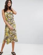 Warehouse Amazon Print Dress - Yellow
