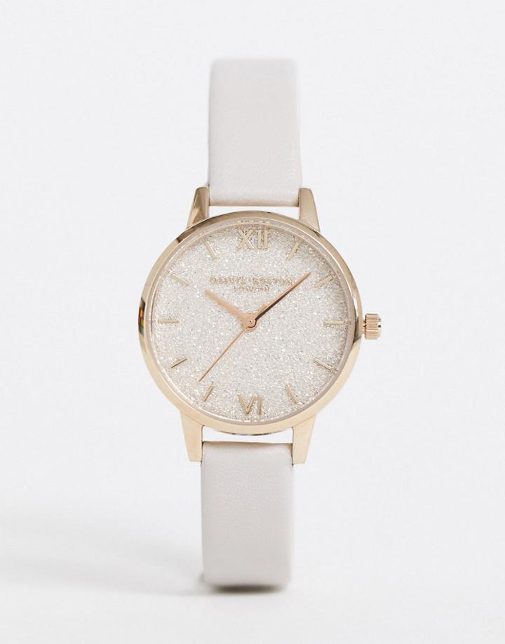 Olivia Burton Glitter Dial Watch In Pink