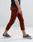Asos Skinny Super Cropped Chinos In Rust - Brown