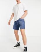 Levi's 501 93 Straight Fit Denim Shorts In Mid Wash Blue-blues
