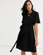 French Connection Slinky Jersey Belted Dress-black
