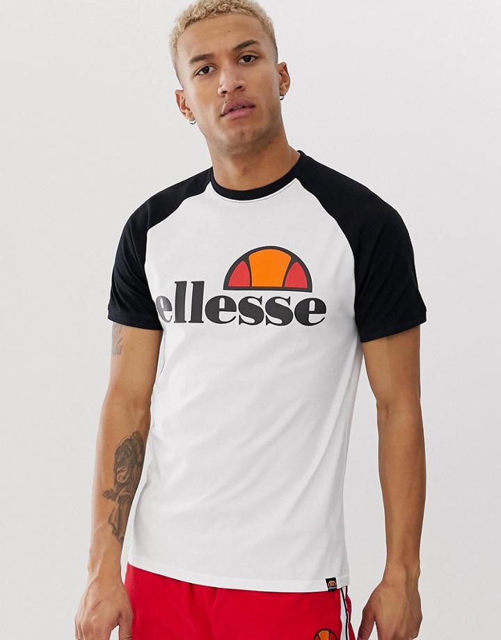 Ellesse Cassina T-shirt In White & Black