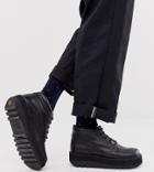 Kickers Hi Stack Platform Boots In Black Leather