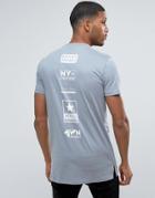 New Look T-shirt With Back Print In Blue - Blue