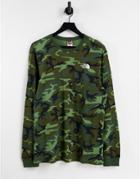 The North Face Simple Dome Long Sleeve T-shirt In Camo-green