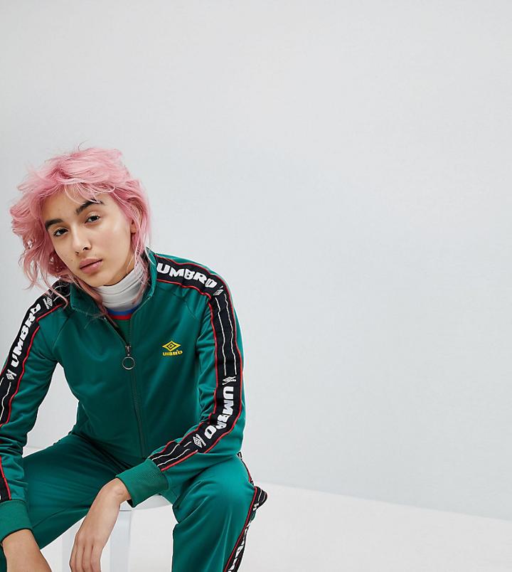 Umbro Tracksuit Jacket With Taping Co-ord - Green