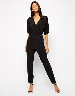 Asos Jumpsuit With Kimono Sleeve - Black