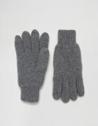 Selected Homme Wool Gloves - Gray
