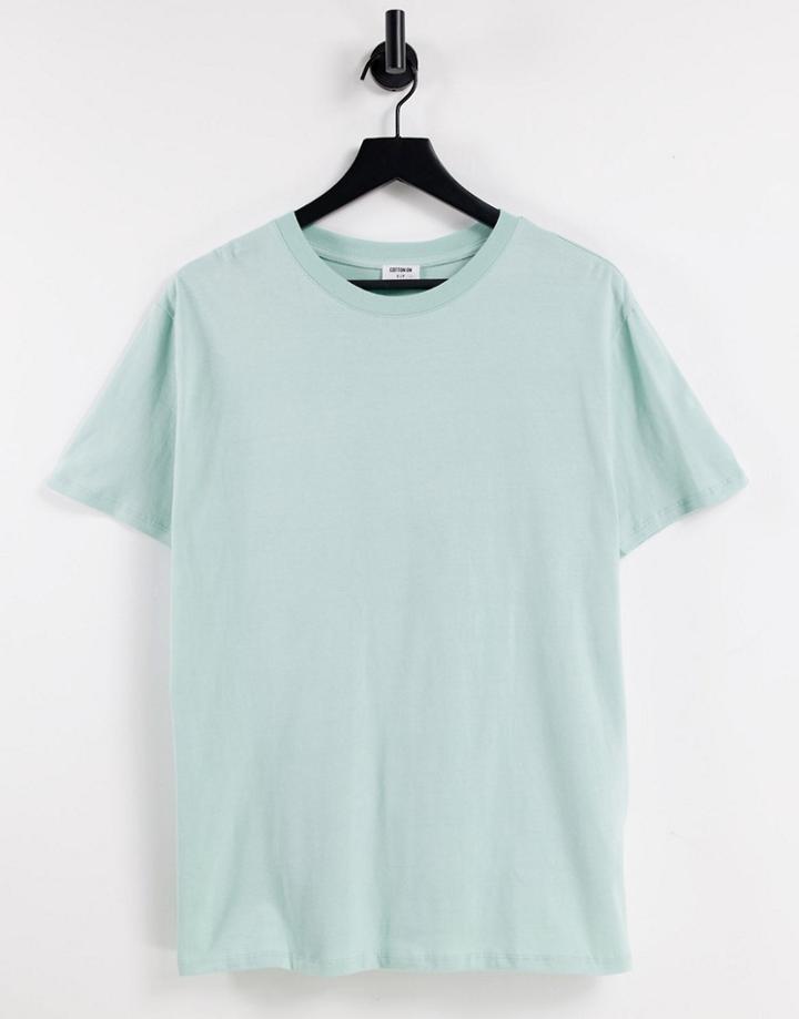 Cotton: On Oversized Dad Tee In Blue-blues