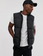Only & Sons Puffer Vest In Black