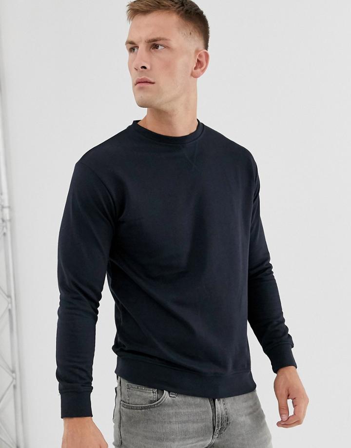 Soul Star Basic Sweatshirt In Navy