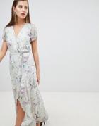 Hope & Ivy Floral Wrap Dress-multi