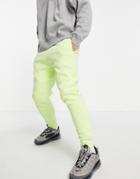 Nike Club Cuffed Sweatpants In Lime-green