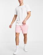 River Island Slim Jersey Shorts In Pink Heather