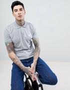 Pretty Green Slim Fit Tivtivon Marl Logo Polo In Gray - Gray