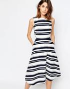 Warehouse Stripe Midi Dress - Multi