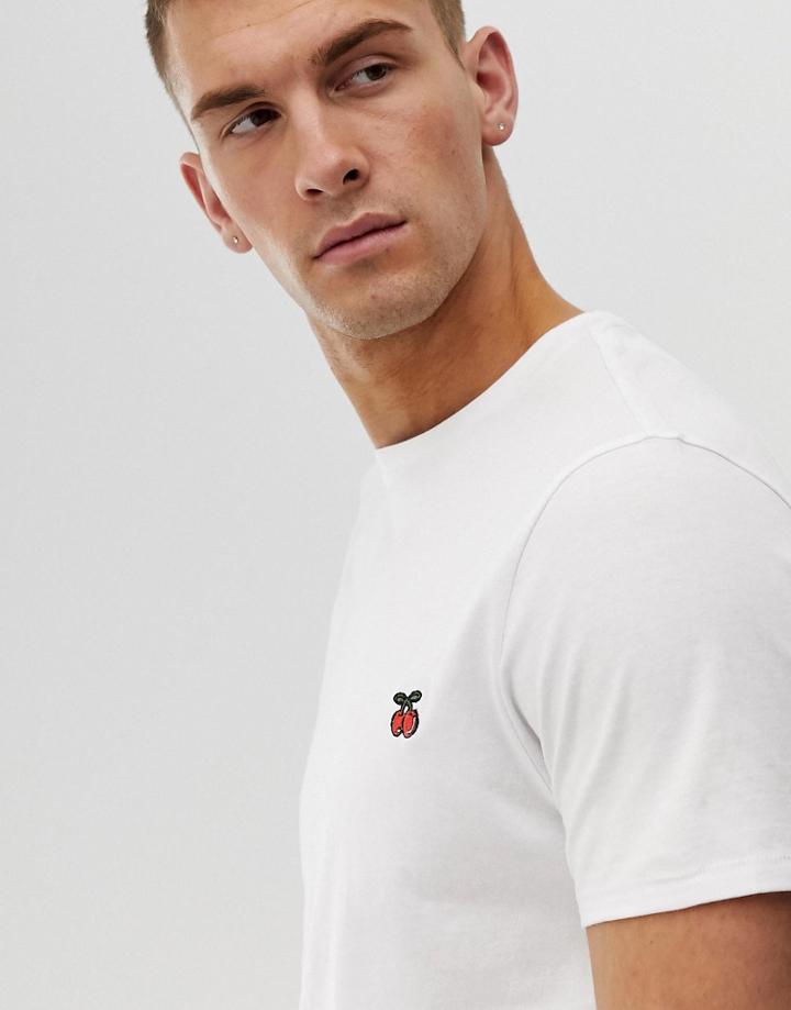Threadbare Embroidered Cherries T-shirt - White