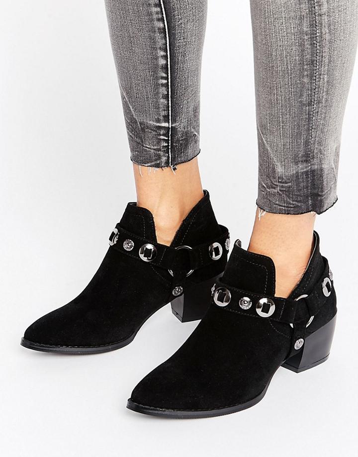 Truffle Collection Western Trim Boot - Black