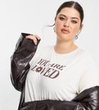 Neon Rose Plus Relaxed T-shirt With 70s Print-neutral