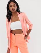 Unique21 Satin Jacquard Blazer-pink