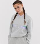 Fila Oversized Sweatshirt With Front Logo And Neon Piping Two-piece - Gray