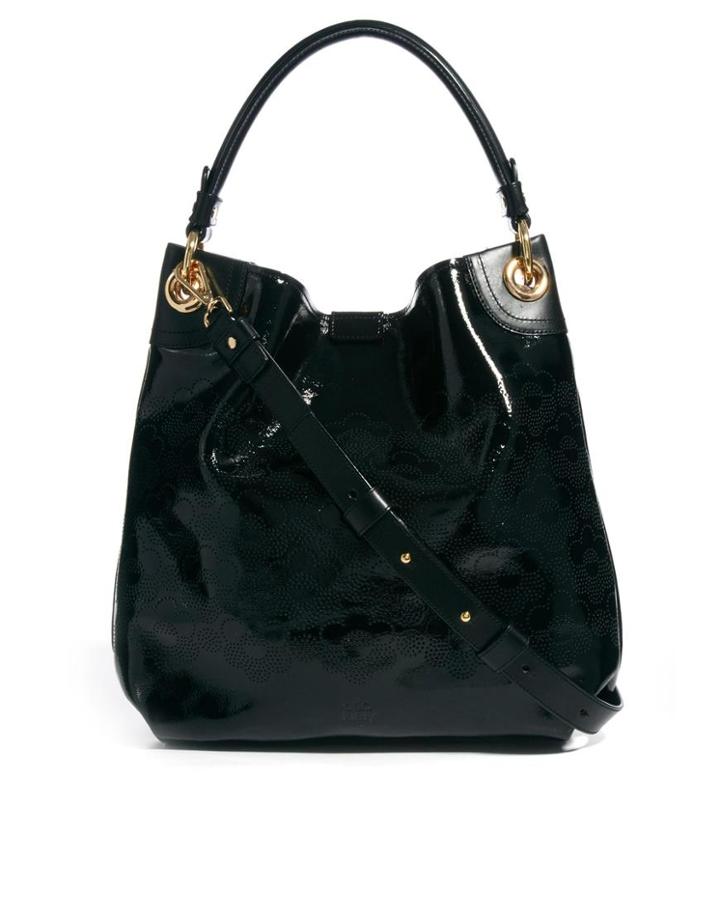Orla Kiely Burdock Leather Hobo Shoulder Bag