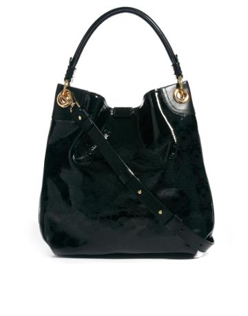 Orla Kiely Burdock Leather Hobo Shoulder Bag
