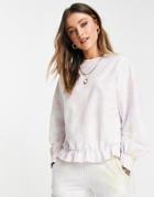 Influence Ruffle Hem Sweater Set In Multi
