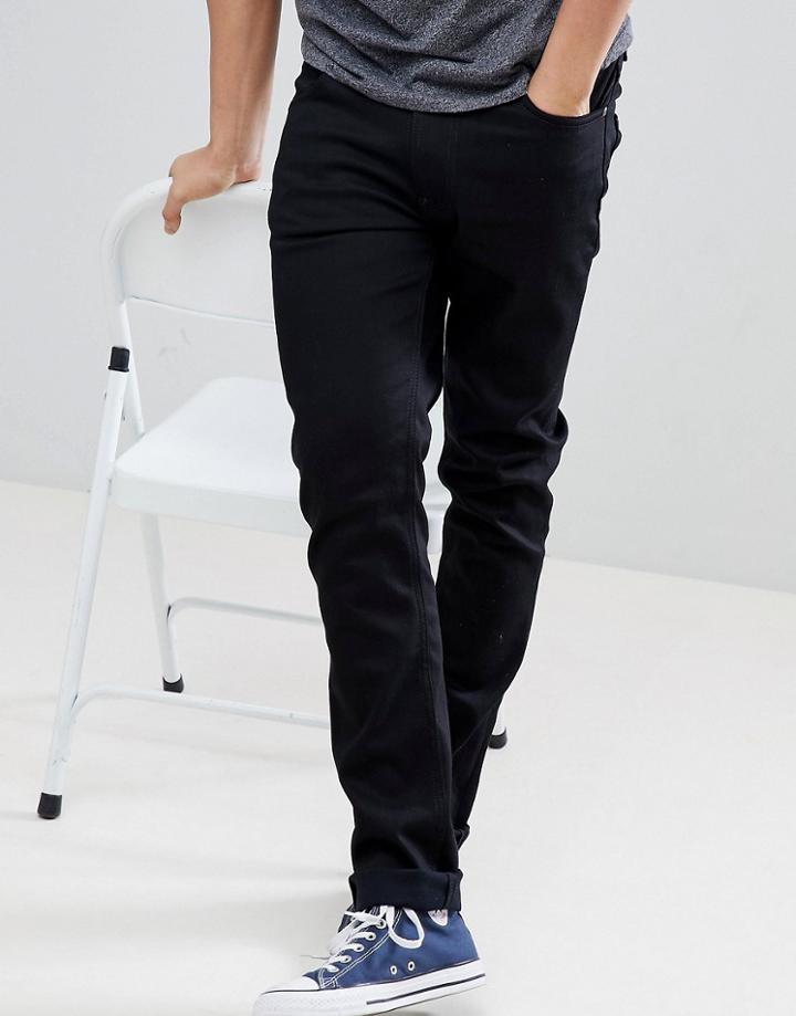 Nudie Jeans Co Lean Dean Jeans In Ever Black - Black