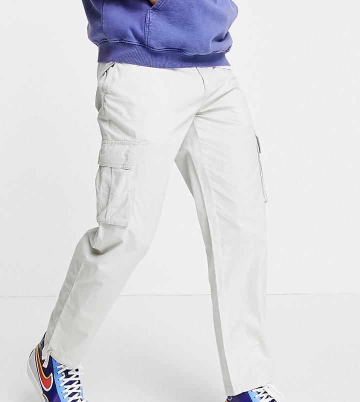 New Look Original Fit Ripstop Cargos In Gray-grey