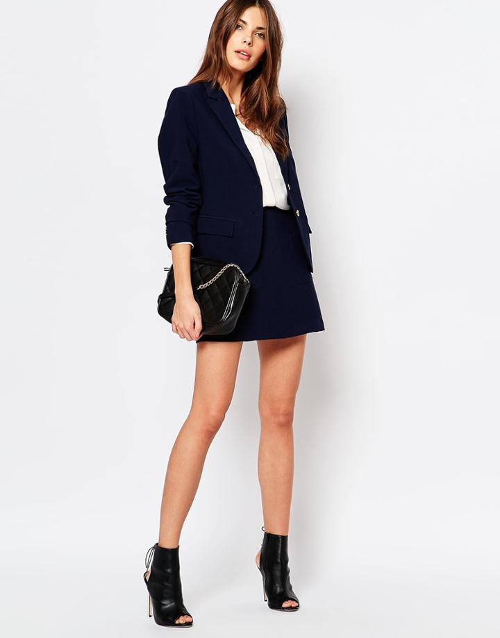 Vila Pocket Mini Skirt - Navy
