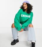 In The Style Plus X Lorna Luxe Exclusive Motif Sweatshirt In Emerald Green