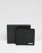 Boss Signature Card & Coin Wallet In Black - Black