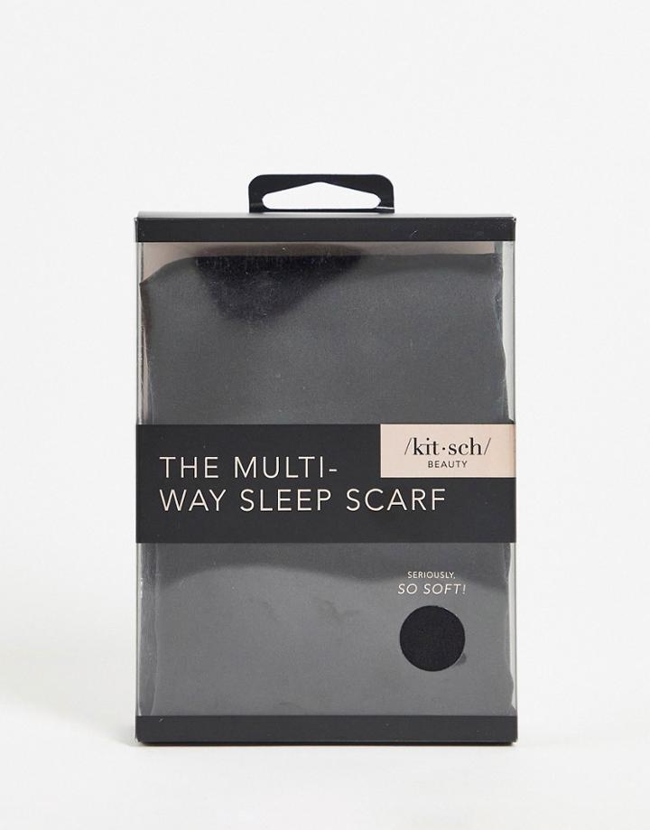 Kitsch Multi-way Satin Sleep Scarf - Black-no Color