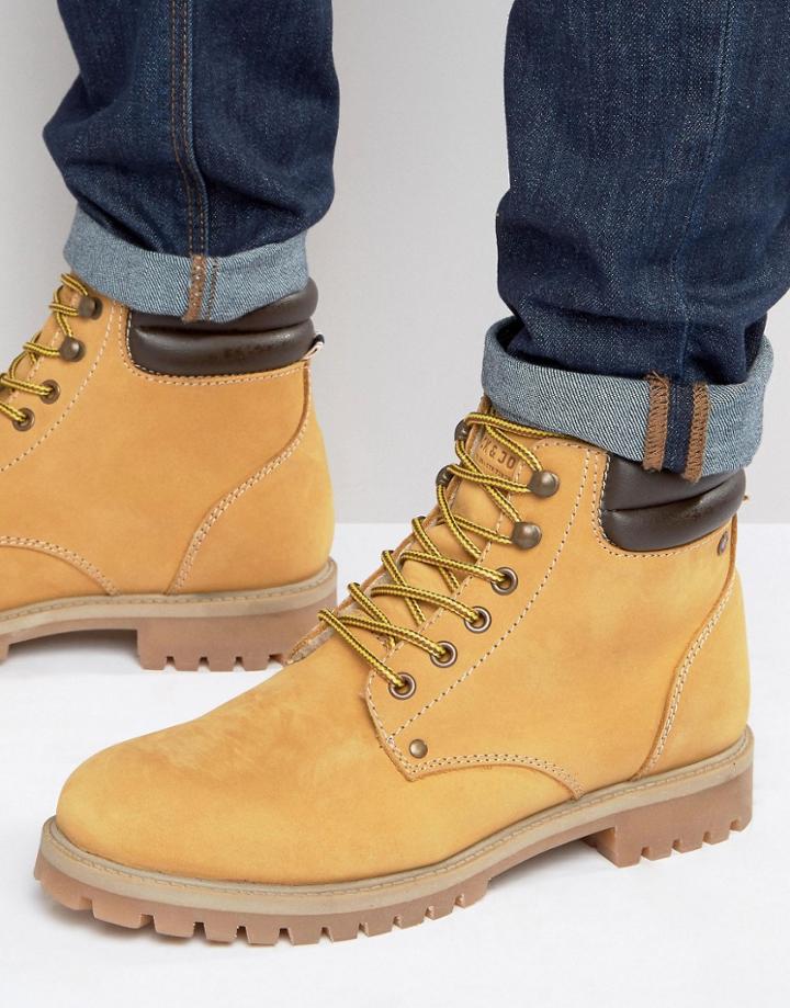 Jack & Jones Stoke Warm Lining Nubuck Boots - Tan