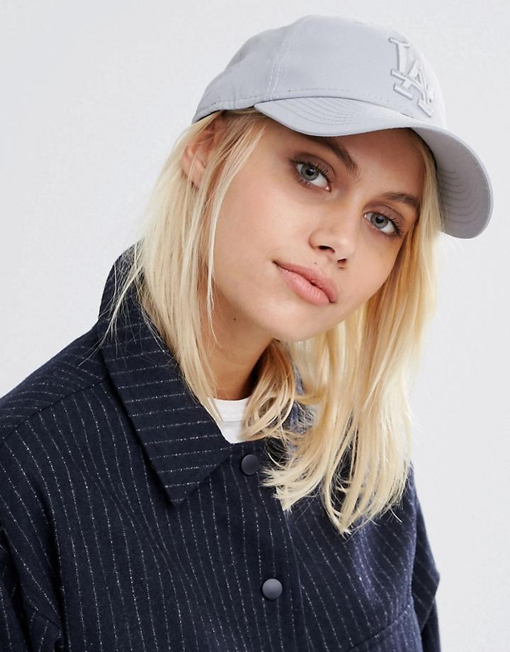 New Era 9 Forty Cap In Gray With Tonal La Embroidery - Gray
