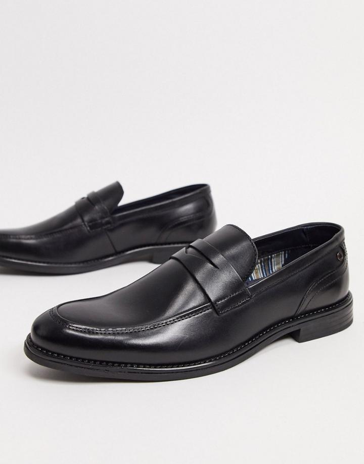 Base London Varone Smart Loafers In Black Leather