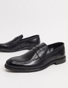 Base London Varone Smart Loafers In Black Leather