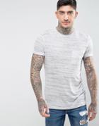 Asos T-shirt With Pocket In Ecru - White