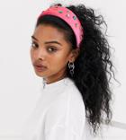 Reclaimed Vintage Inspired Headband With Gems-pink