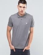 Pretty Green Polo Shirt With Polka Dot In Slim Fit Gray - Gray
