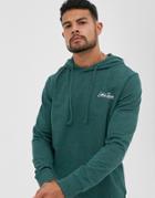 Jack & Jones Originals Small Logo Over Head Hooded Sweat In Green - Green